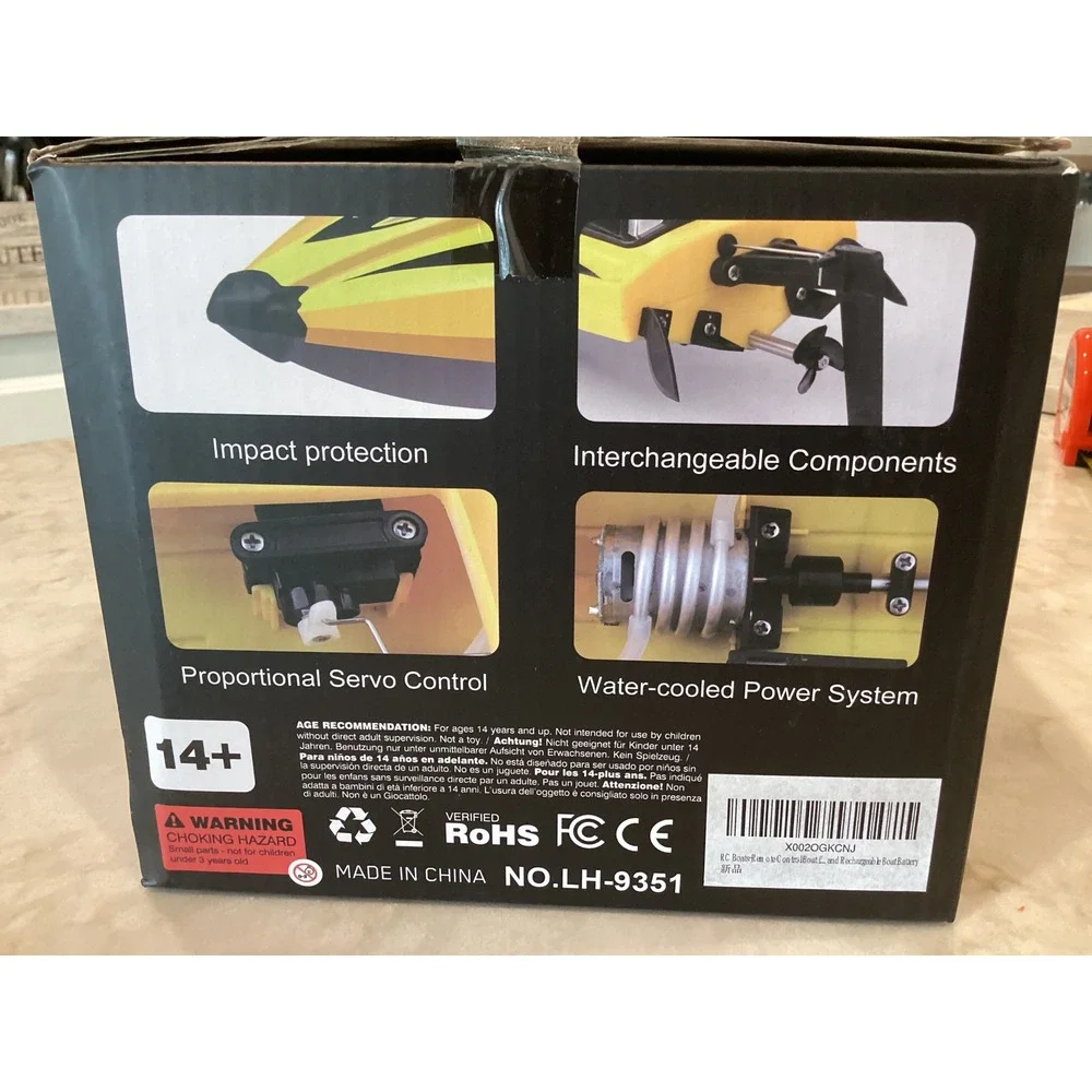 Water Rocket 3‎ RC Boat Self-Righting 2.4GHz Remote Control 30+ kph Speed